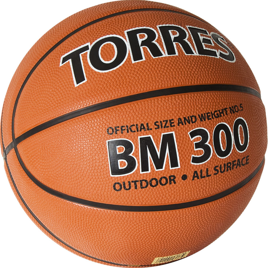 Мяч баскетбольный TORRES BM300, Размер 5