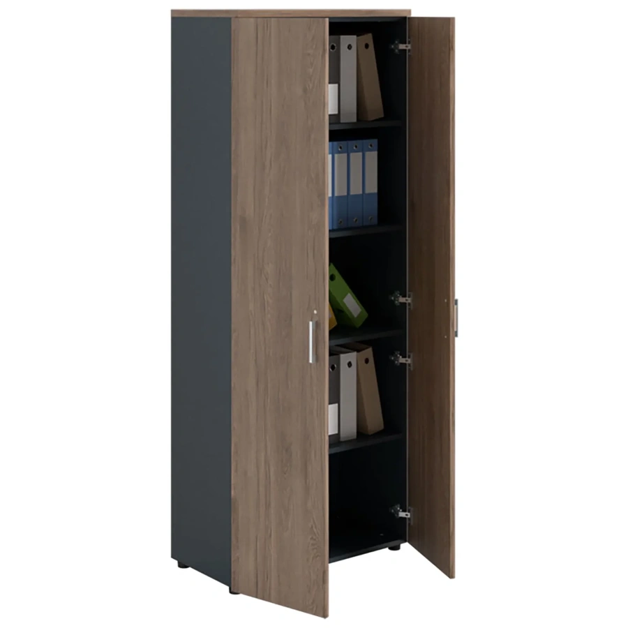 Шкаф NW 2080 закрытый темный орех/антрацит